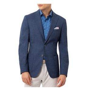 TALLIA ORANGE Mens Navy Single Breasted, Slim Fit Stretch Blazer Sport Coat 44L
